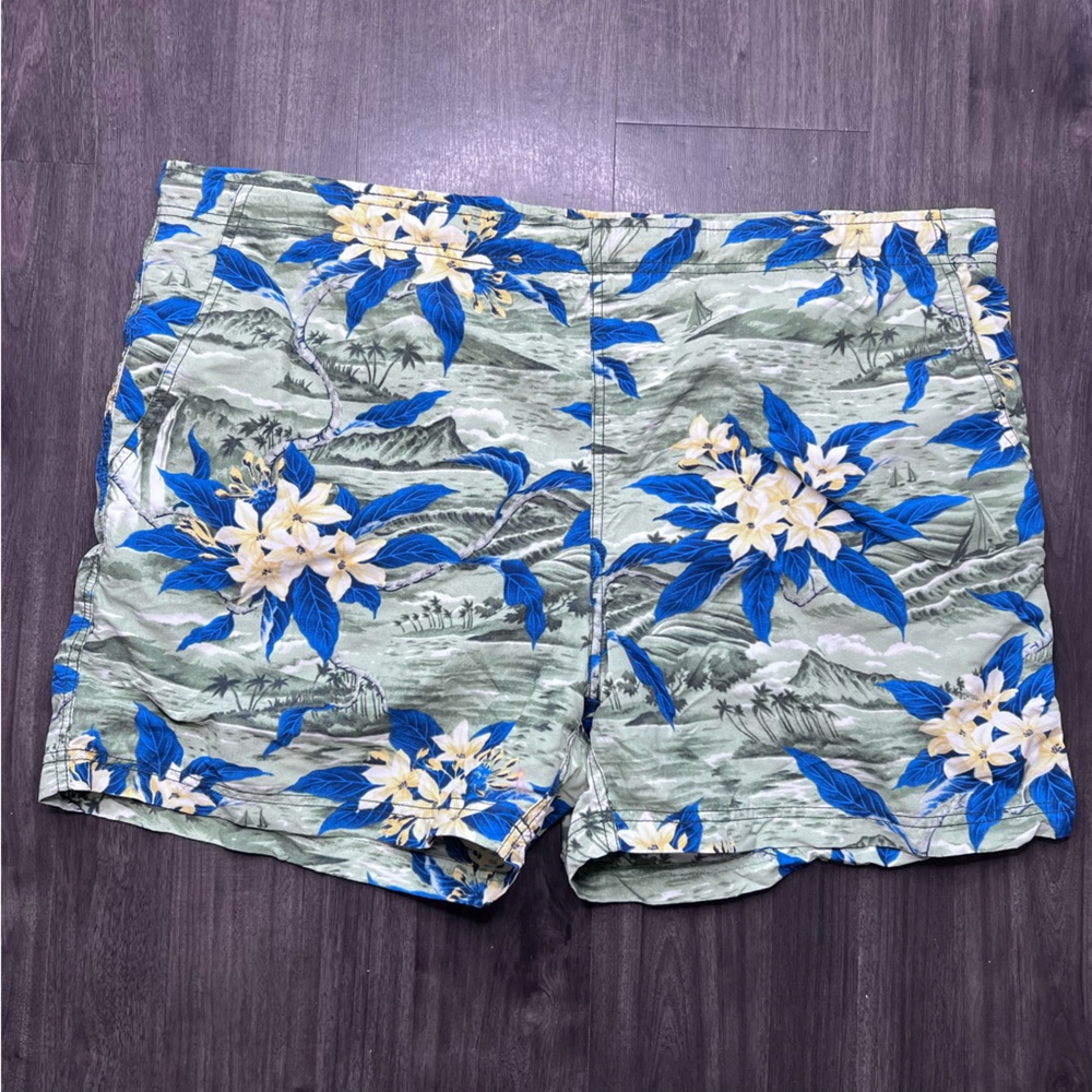 Nautica Floral Print Swim Trunks